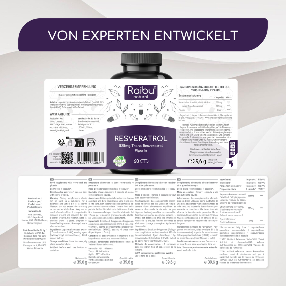 Resveratrol | 60 cápsulas