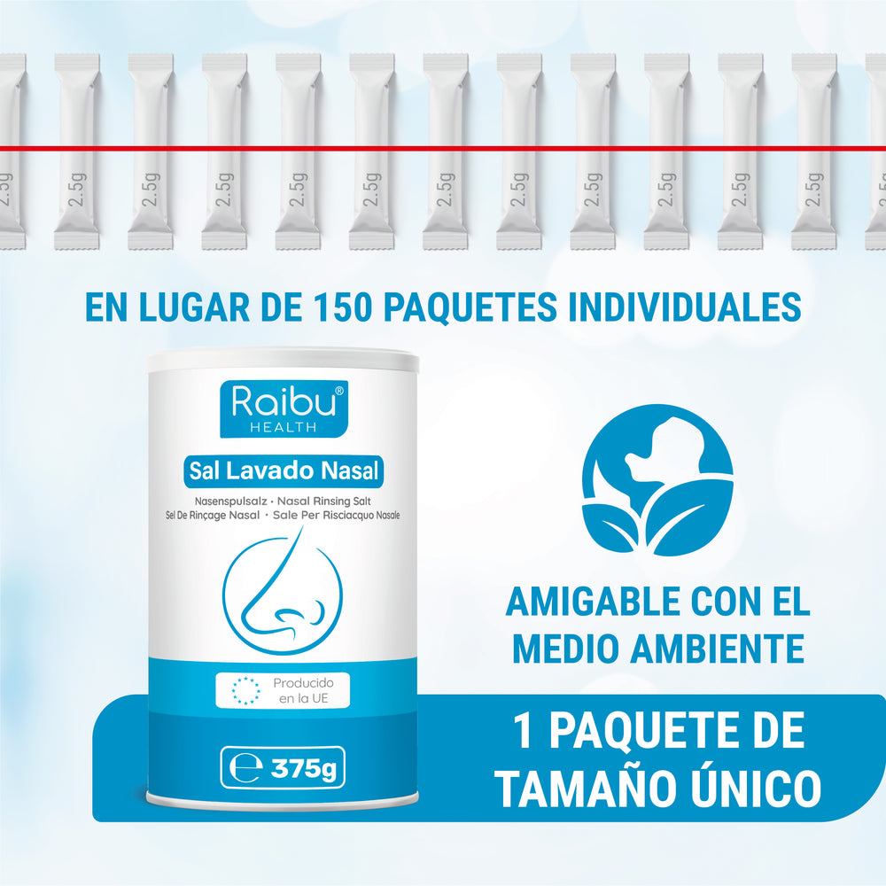 Sal para enjuague nasal para duchas nasales (es)