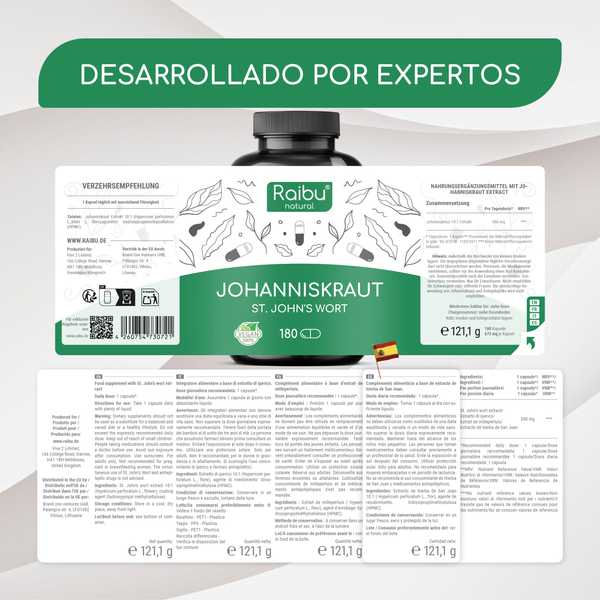 Hierba de San Juan | 180 cápsulas