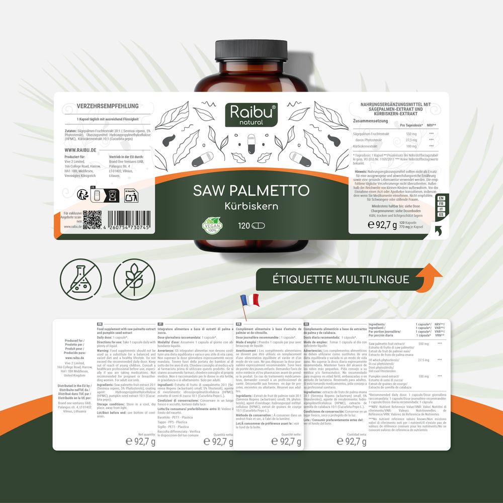 Saw Palmetto | 120 cápsulas (fr)