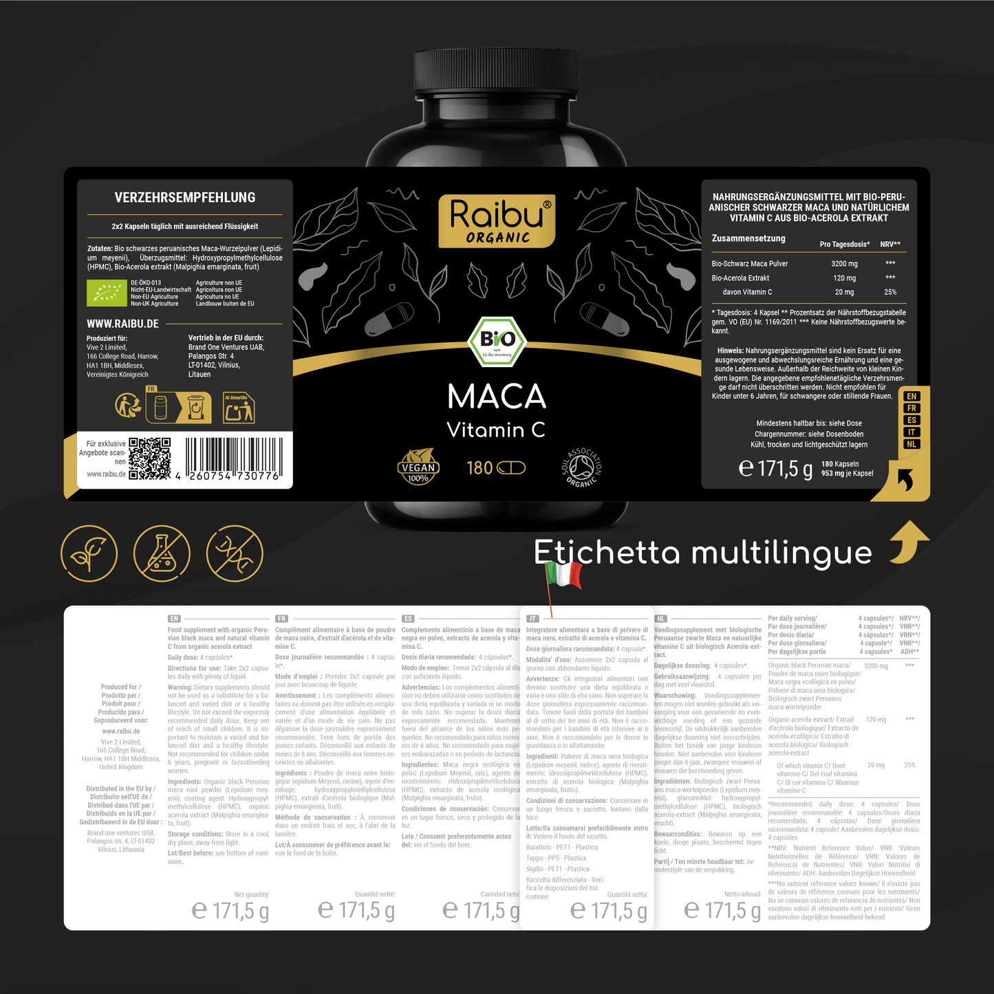 Maca Nera | 180 Capsule (it)