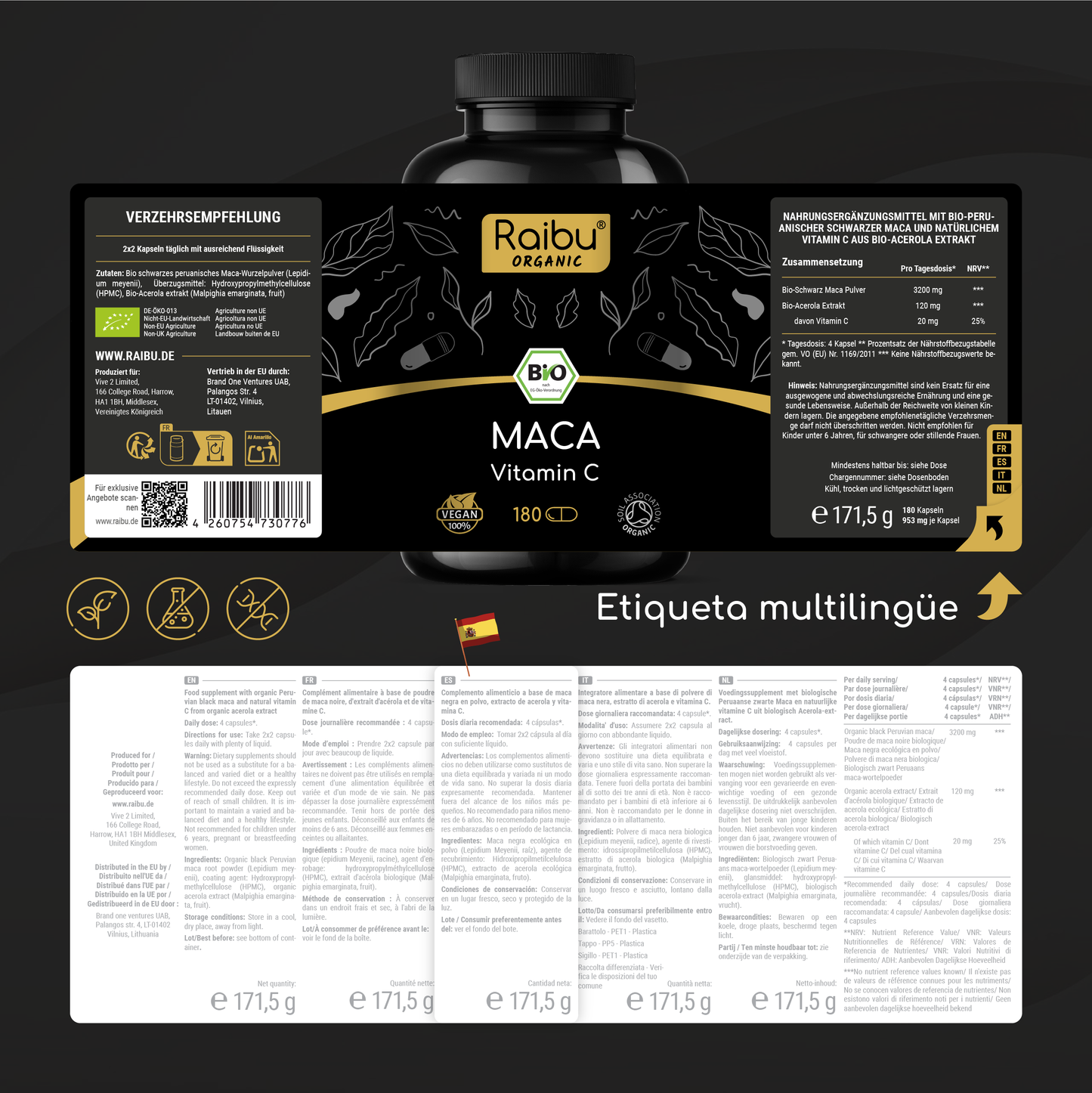 Black Maca | 180 Cap (es)