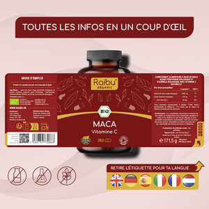 Maca noire | 180 gélules (UE)