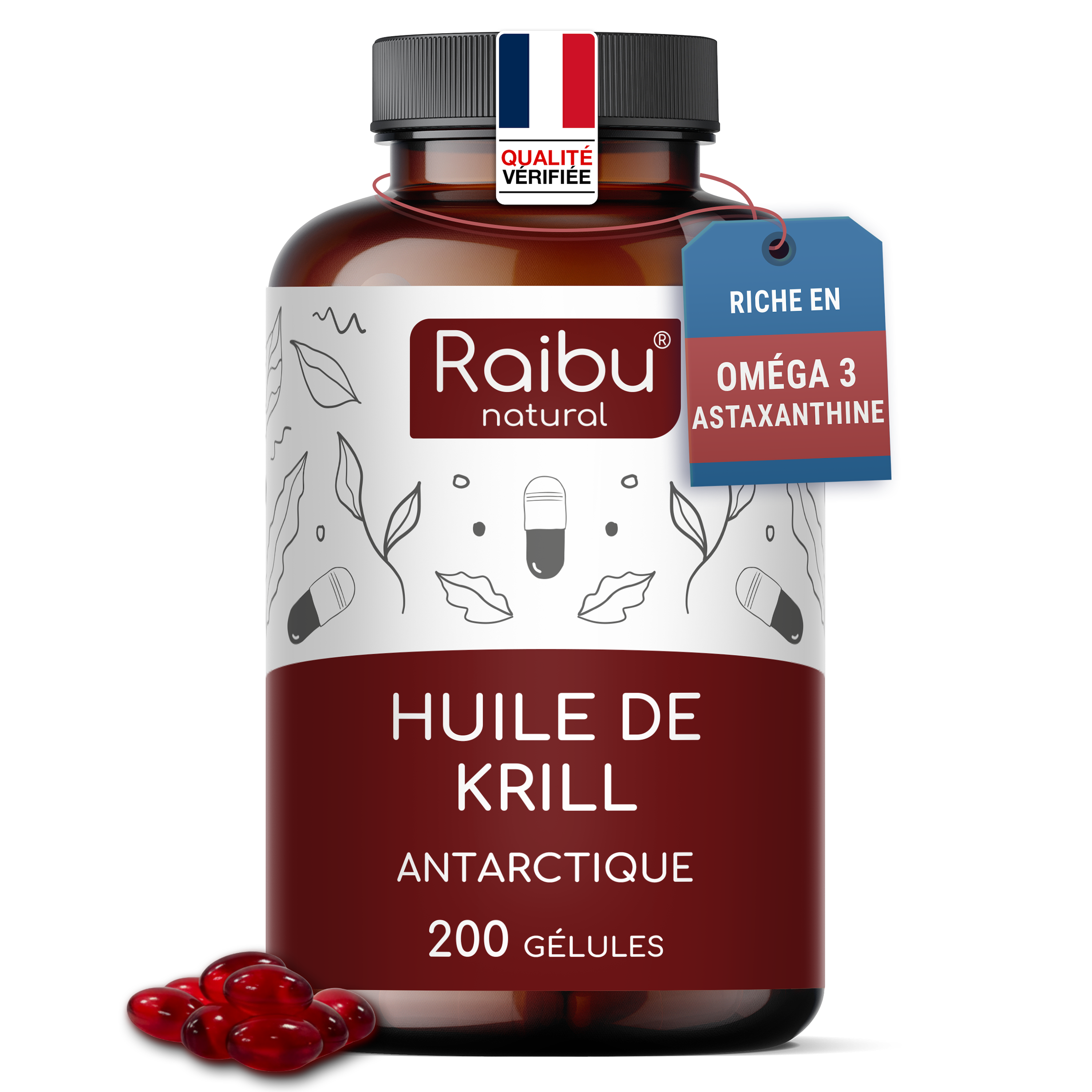 Huile de krill | 200 gélules
