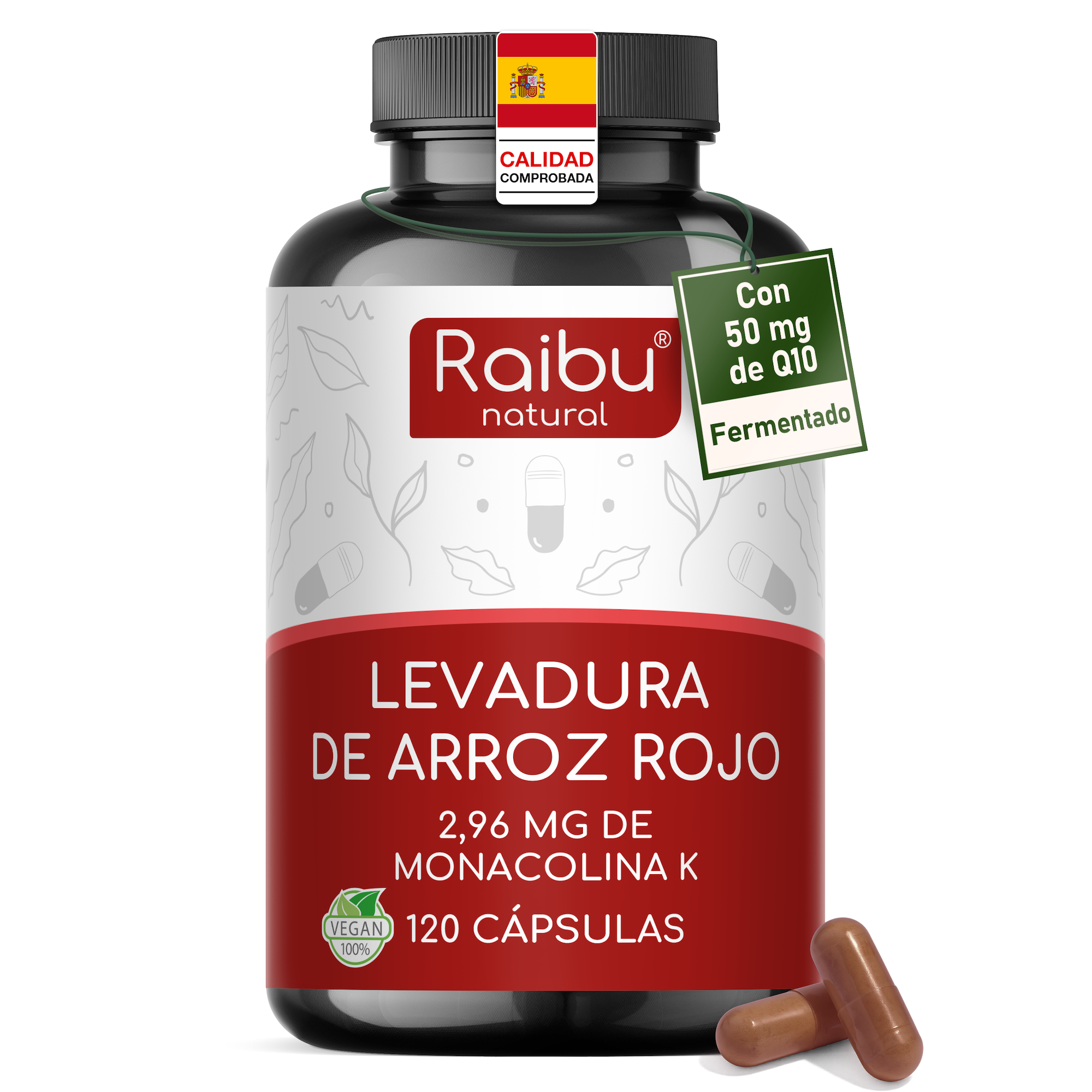 Levadura de arroz rojo | 120 cápsulas