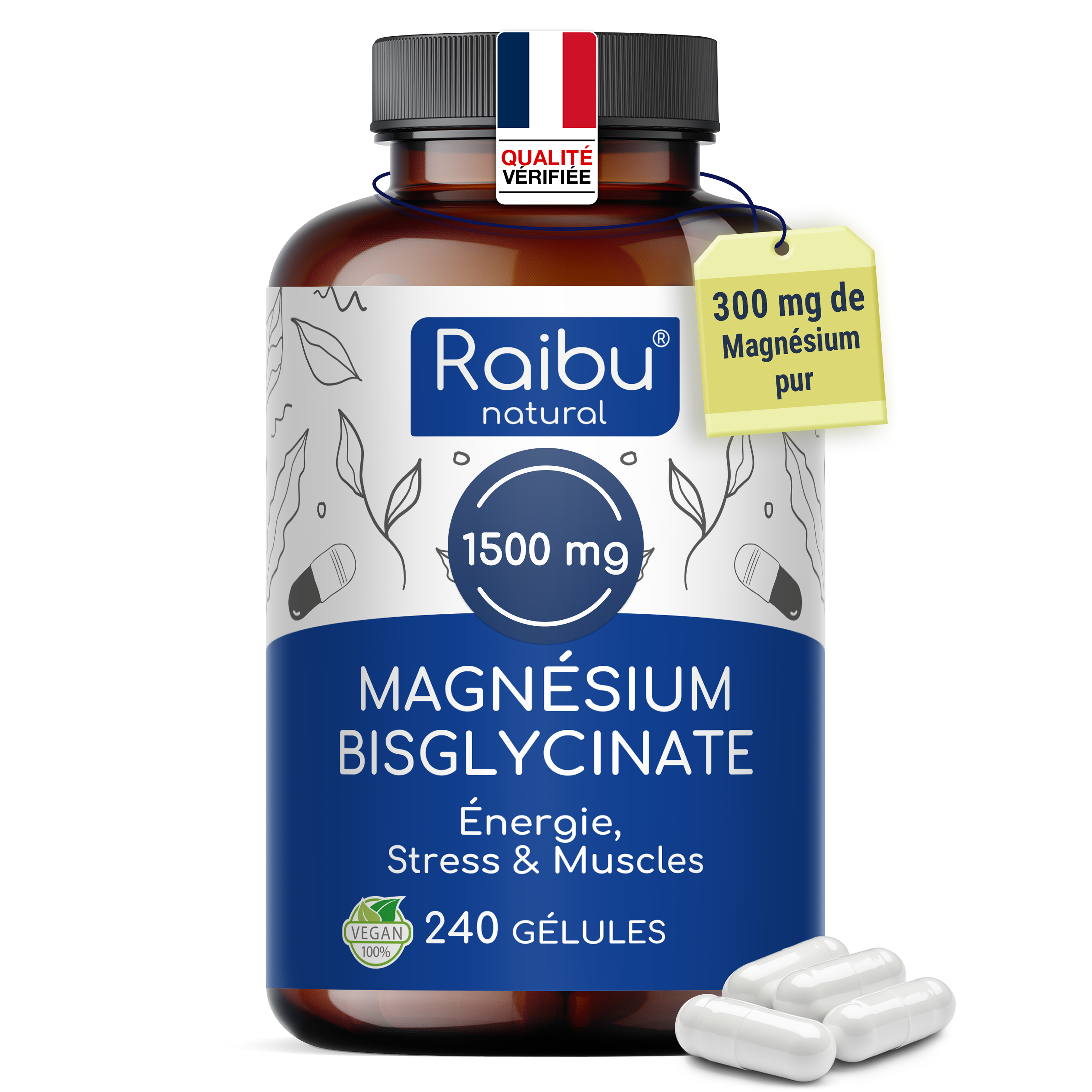 Bisglycinate de magnésium | 240 gélules