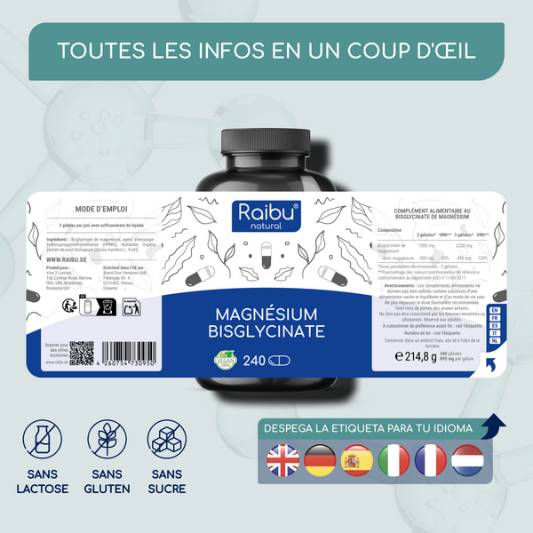 Magnesium Bisglycinat | 240 capsules (fr)