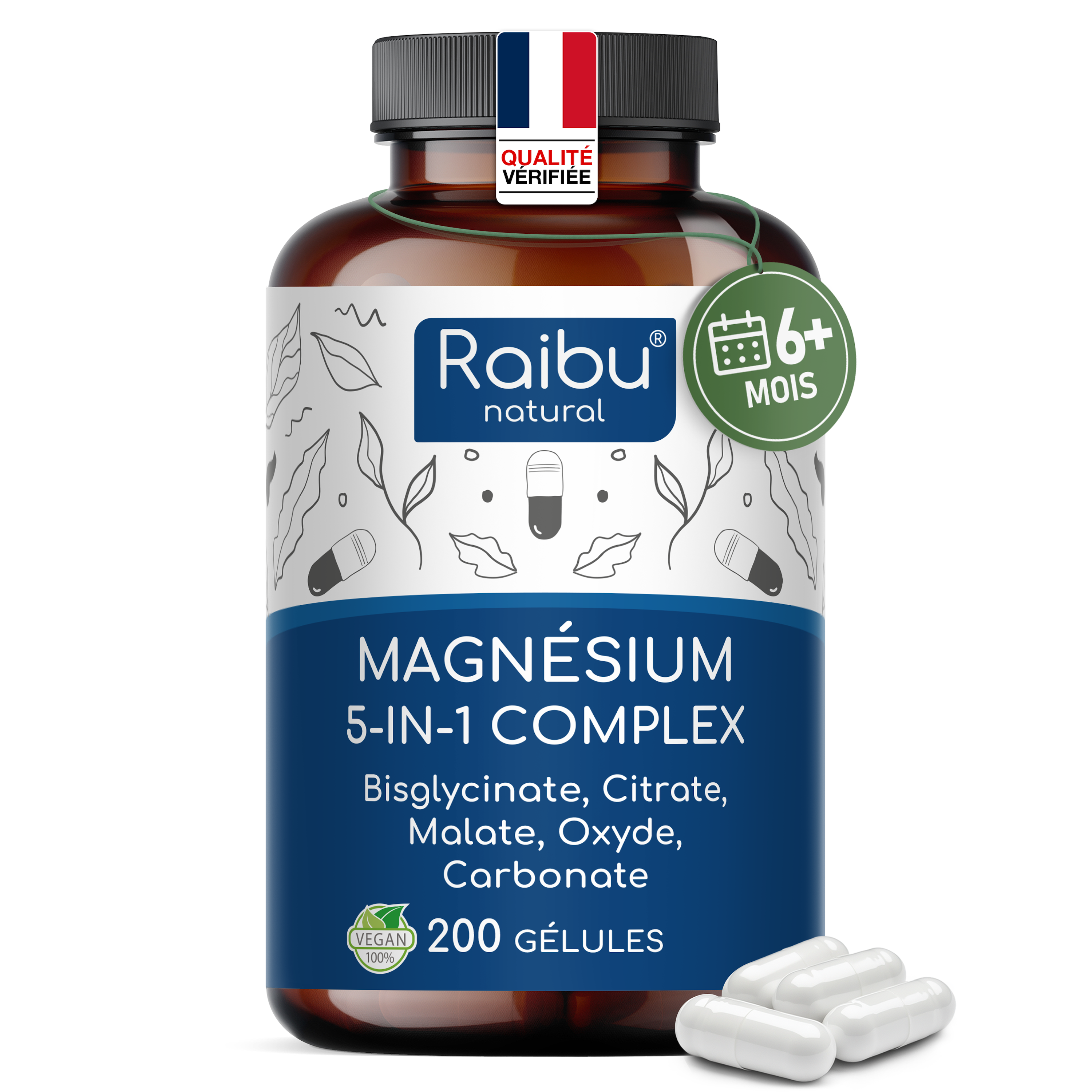 Complexe de magnésium | 200 capsules (fr)
