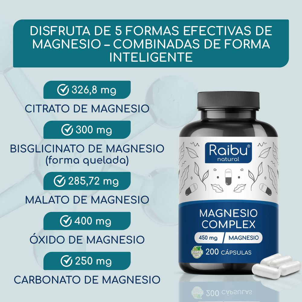 Complejo de magnesio | 200 cápsulas