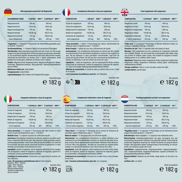 Complejo de magnesio | 200 cápsulas