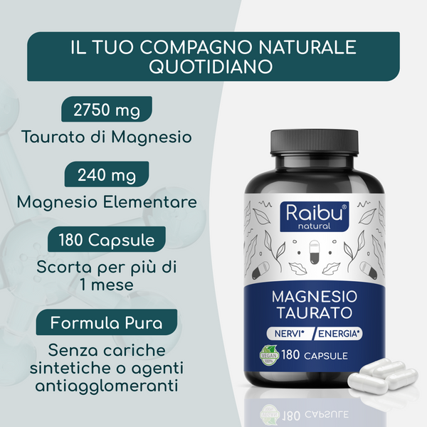 Magnesio Taurato | 180 capsule