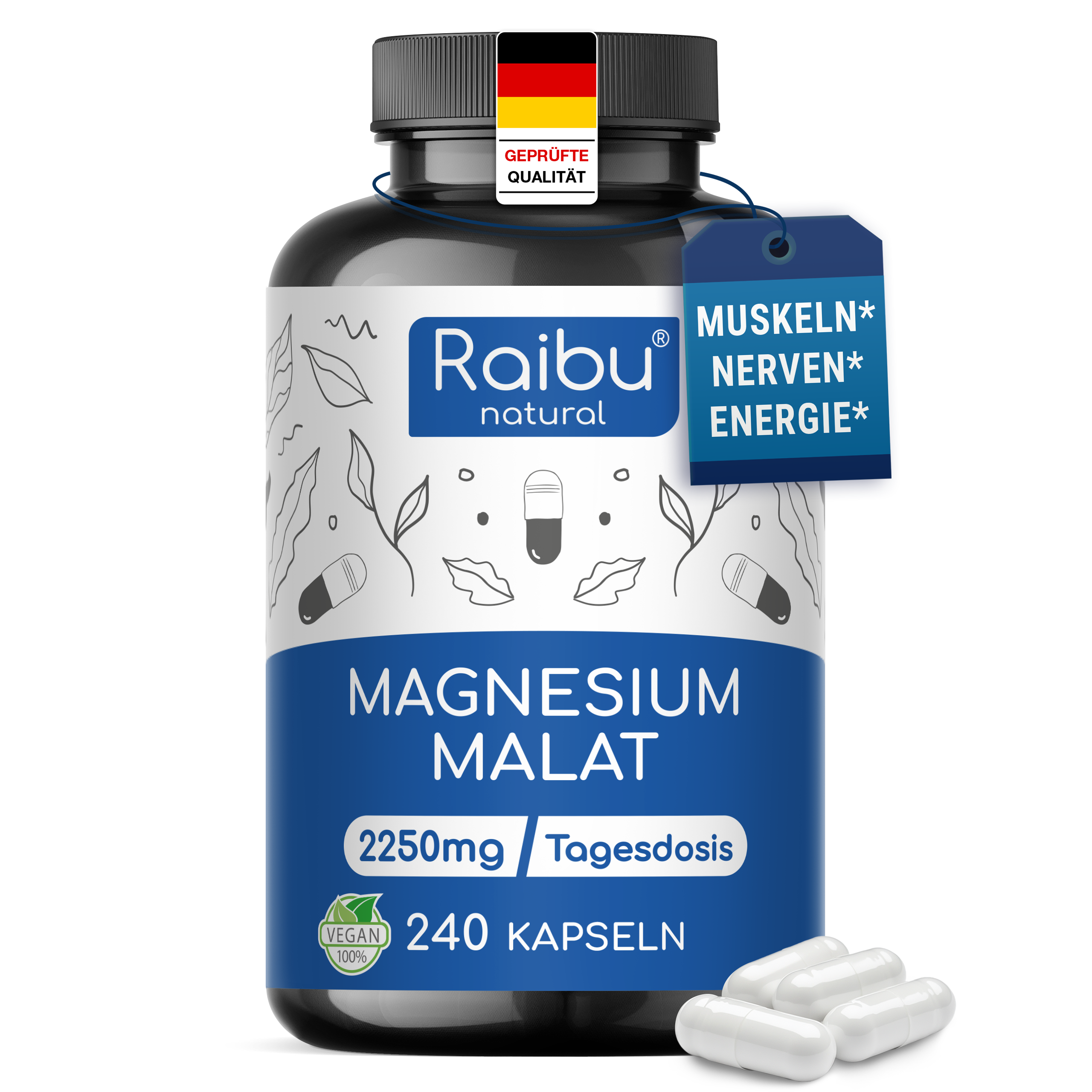 Magnesium Malate | 240 capsules (eu)