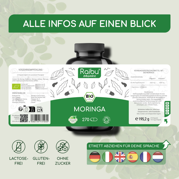 Moringa BIO | 270 capsules (eu)