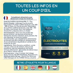 Poudre d'électrolytes | 250 g