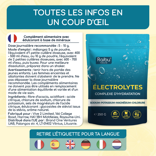 Poudre d'électrolytes | 250 g