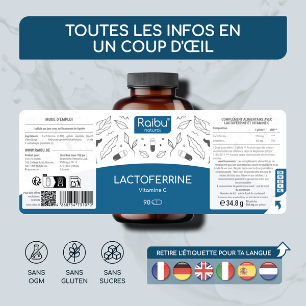 Lactoferrin | 90 capsules (fr)