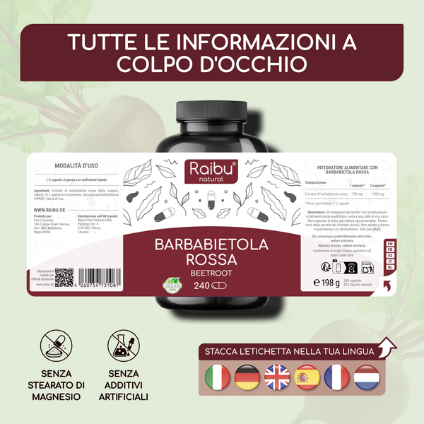 Barbabietola rossa | 240 capsule