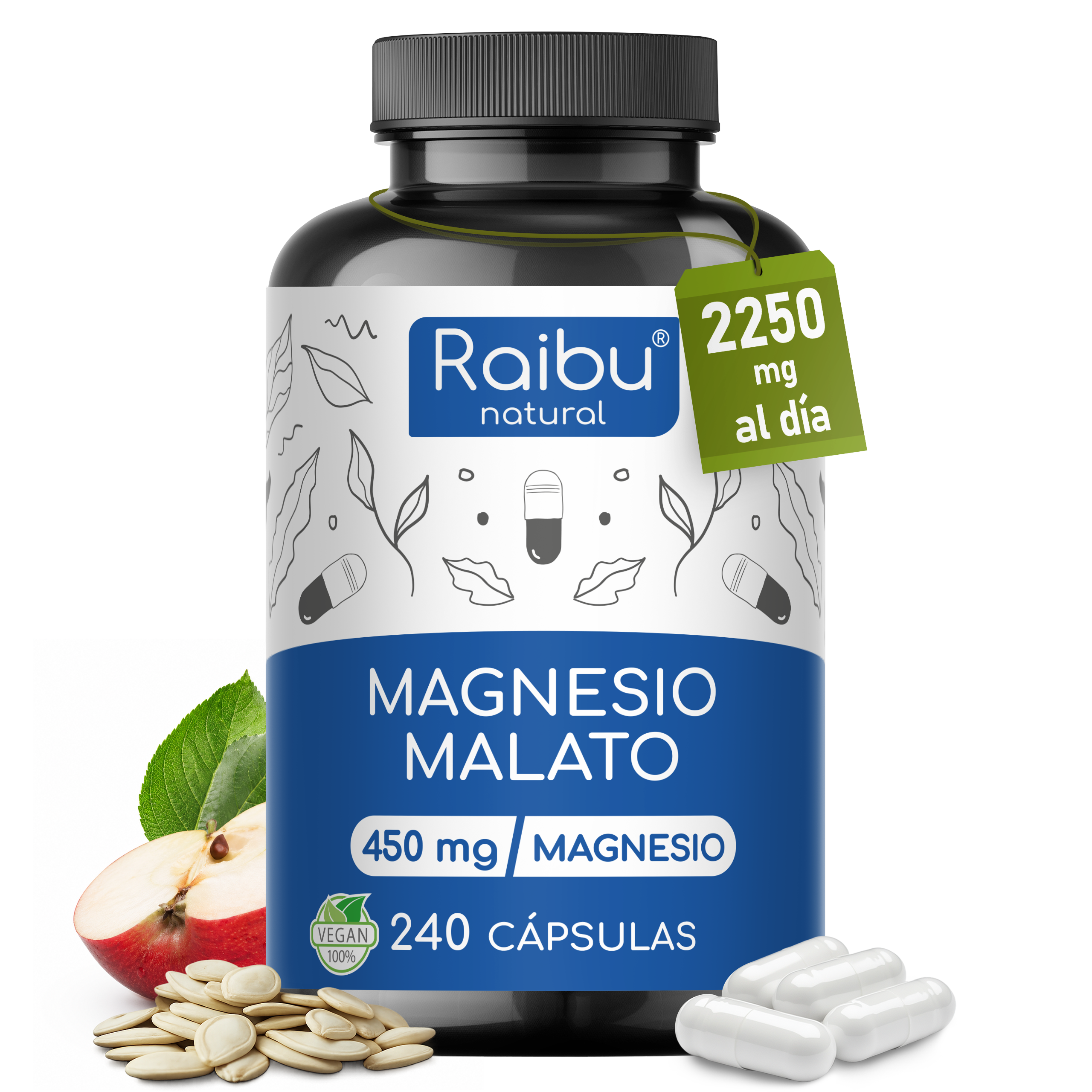 Magnesio Malato | 240 cápsulas