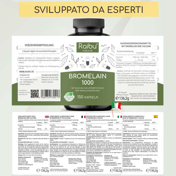Bromelina (dose elevata) 1000 mg I 150 cap.