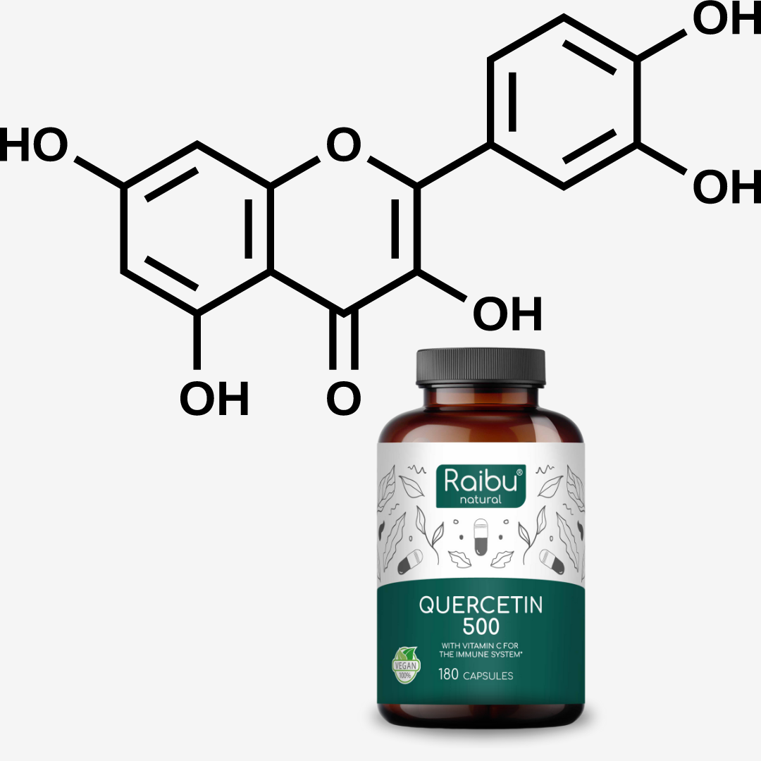 Quercetina 500mg con vitamina C | 180 Cap.